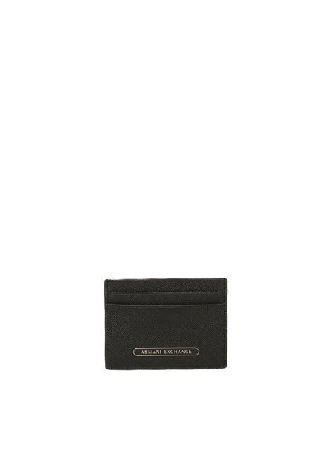 portafoglio logo nero ARMANI EXCHANGE | XM000169AF12702-UC001